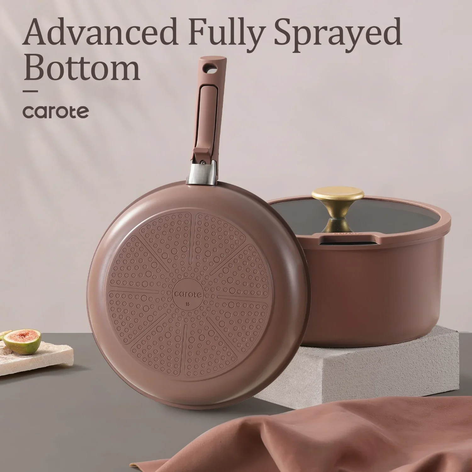 Burgundy Detachable Cookware Set - 21 pcs - Image 3