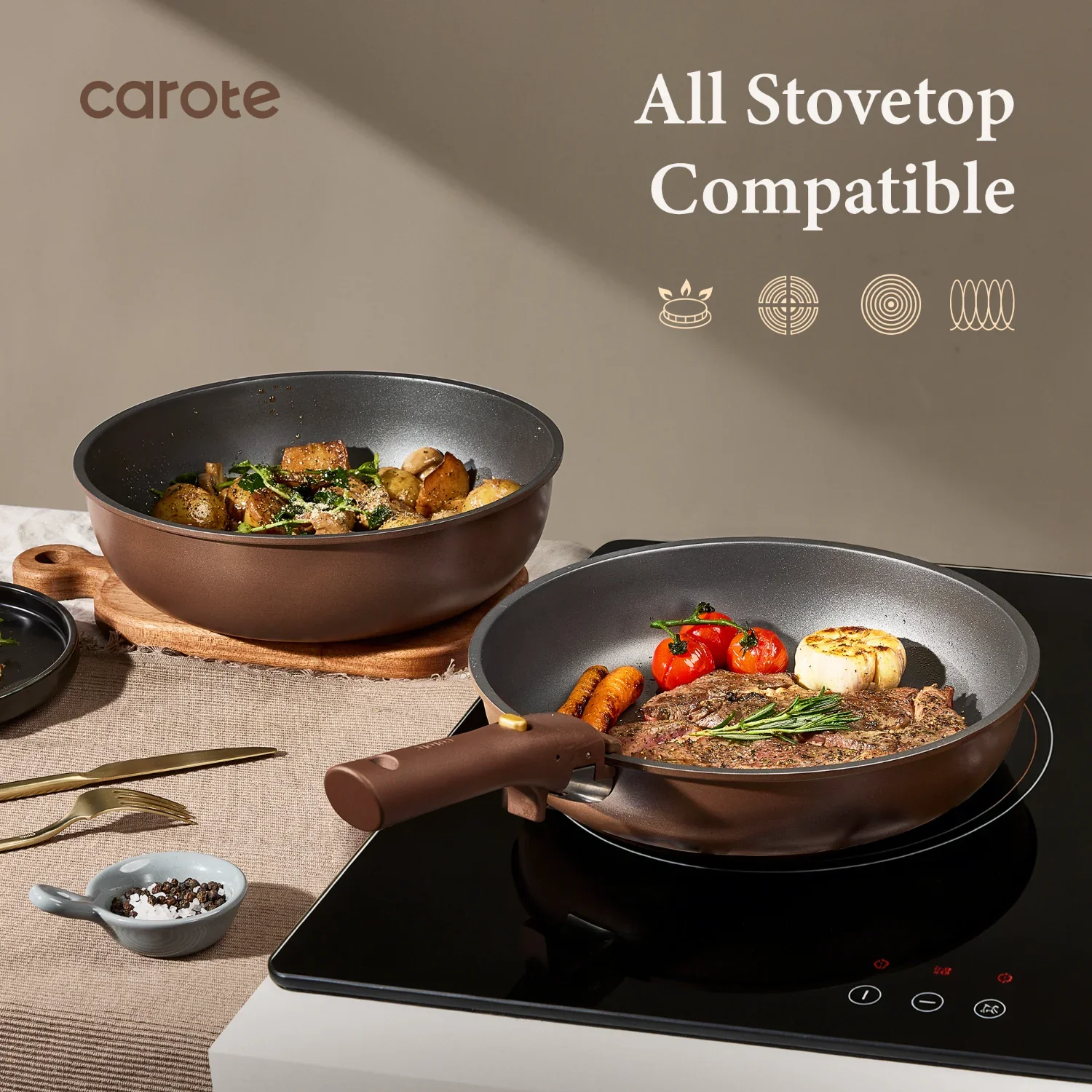 Coffee Detachable Cookware Set - 21 pcs - Image 3